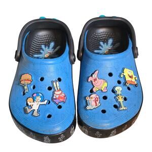 Crocs x SpongeBob SquarePants Off-Court Clogs Blk/Blue, Size C11